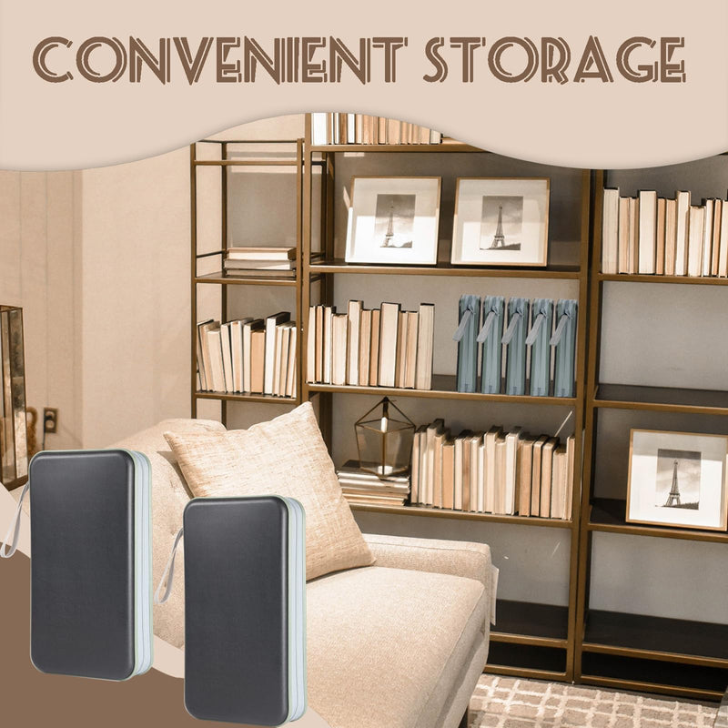 CD Case DVD Storage 2 Pack,100 Capacity DVD Cases Holder CD Storage Case Holders Plastic CD DVD Disc Case Storage Wallet Binder for Car Home Office Travel (Black) Black