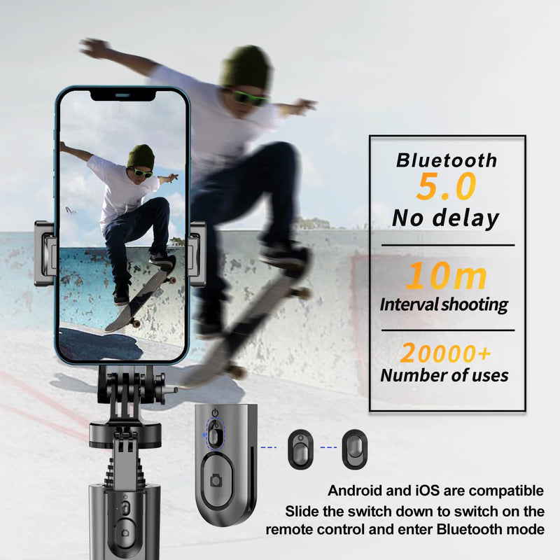 Tripod with 360 Degree Rotatable Phone Holder for Photography, Video Shooting, Live Streaming, Vlog, YouTube Video, FaceTime, Skype, TikTok, Selfie