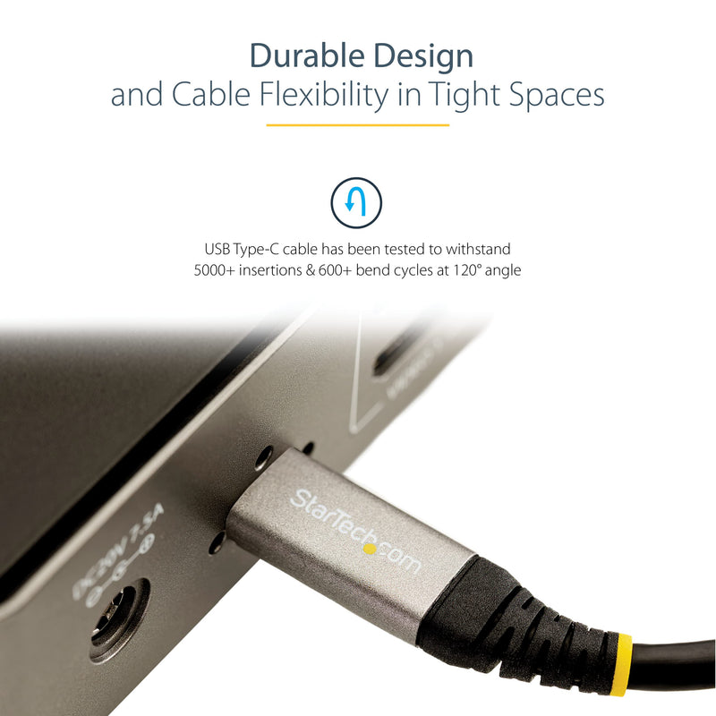 StarTech 3.3ft (1m) USB-C Cable, 10Gbps, 100W (5A) PD, 8K 60Hz / 4K 144Hz, USB-IF Certified, Thunderbolt Compatible 1m / 3ft