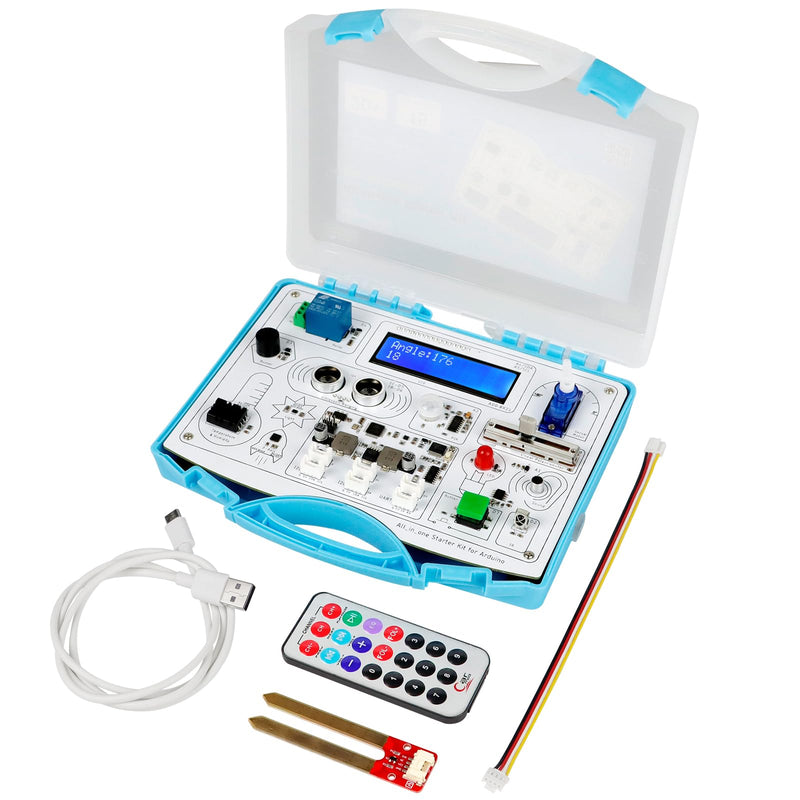 ELECROW All-in-one Starter Common Board Kit Compatible with Arduino Projects, 15 Sensors Modules Kit and Online Tutorials(21 Lessons) All-in-one kit