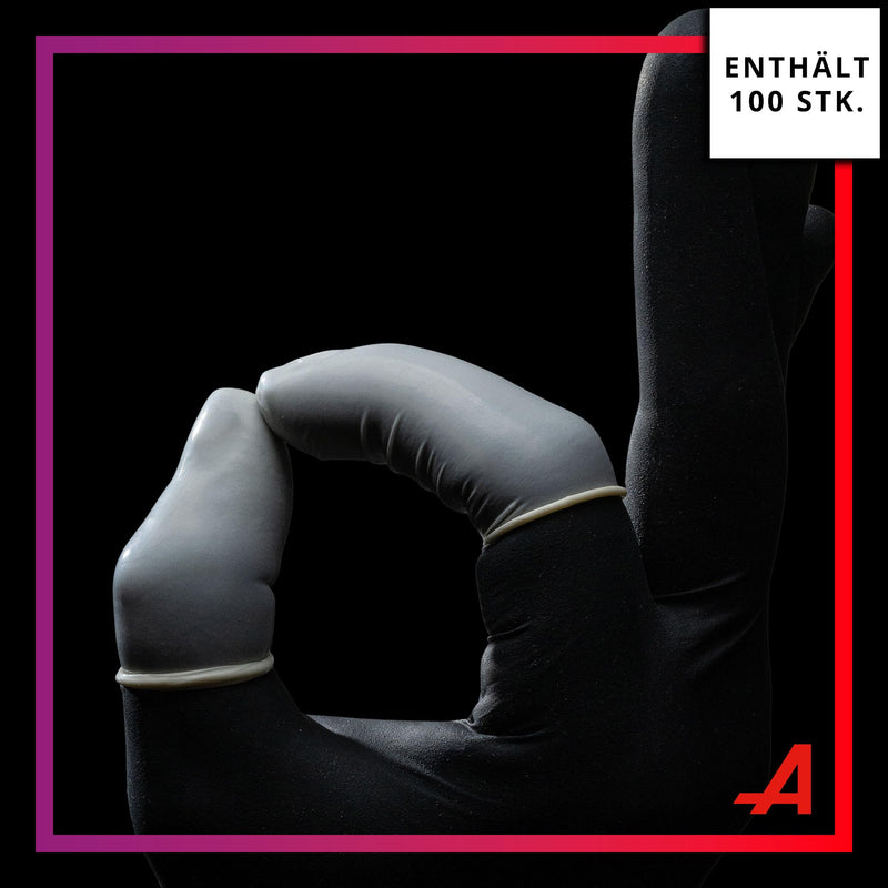 AMPRI latex finger cots, size XL, size 5, Med-Comfort: buy rolled latex finger cots.