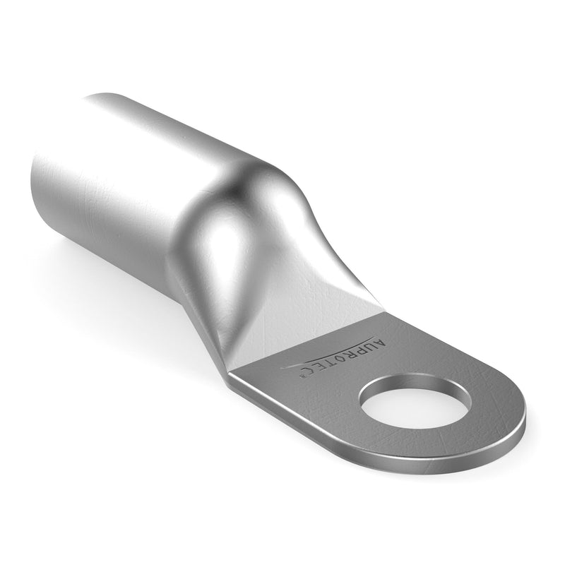 AUPROTEC 10x tubular cable lugs 10 mm² hole diameter M8 uninsulated SC cable connectors made of tin-plated copper, pack of 10