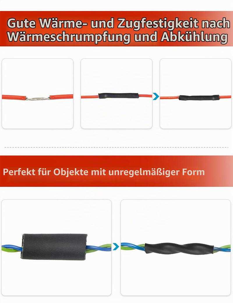 3:1 Heat Shrink Tubing 2 m Diameter 7.9/15.4/19.1/30/40 mm | Heat Shrink Tubing Waterproof Heat Shrink Tube with Adhesive Black (Diameter 30 mm 2 m)