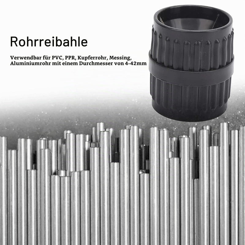 PE Pipe Deburrer 2-in-1 Universal: For Copper Pipe & Plastic Pipe (0-40 mm) Internal and External Deburring Tool for Clean, Burr-free Cuts. Includes inside and outside milling cutters