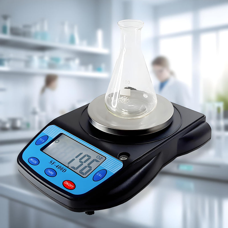 Digital Laboratory Balance 0.01g Precision Lab Scale for Bench Weighing SF-400D-R-B