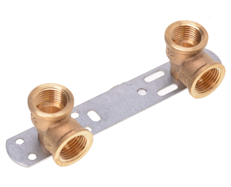 Aqbau® mounting unit mounting plate wall disc for bathroom fittings water drinking water heating brass metal 1/2"x1/2" 150mm 1/2"x1/2" - 150mm