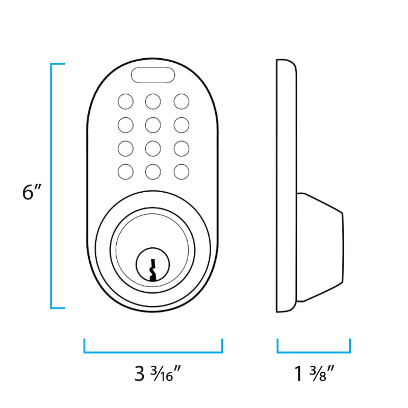 MiLocks TF-02OB Digital Deadbolt Door Lock with Electronic Keypad for Exterior Doors, Oil Rubbed Bronze