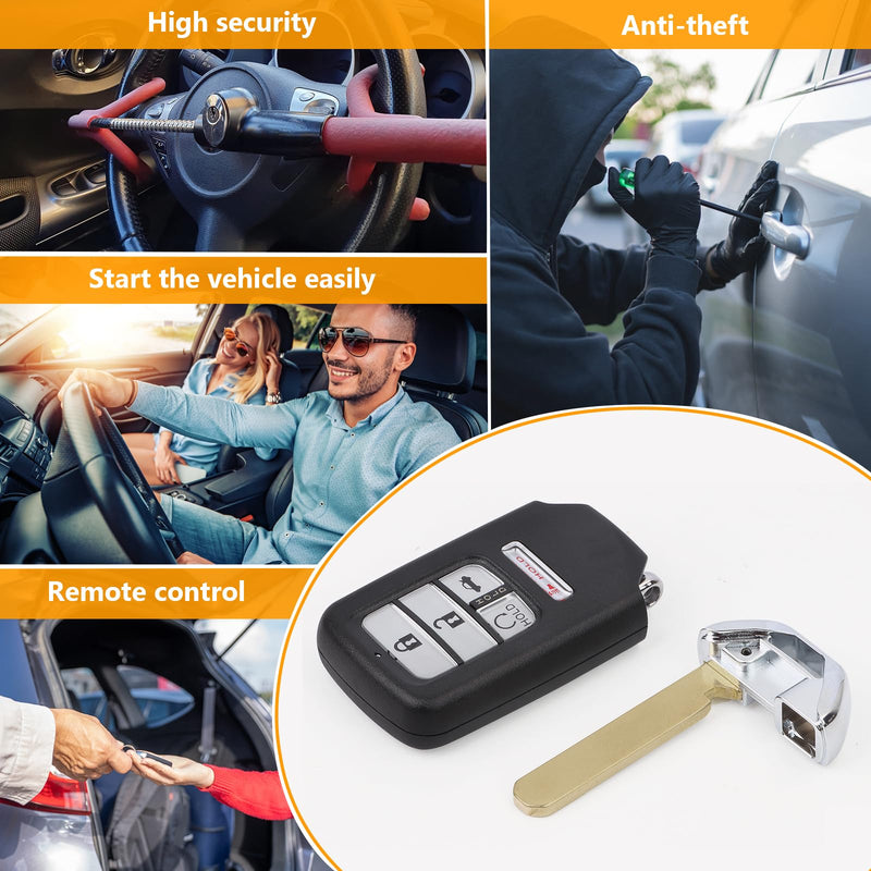 Smart Key Fob Keyless Prox Remote for Honda Accord 2016 2017 2018 ACJ932HK1310A 72147-T2G-A51 433MHz 5 Buttons