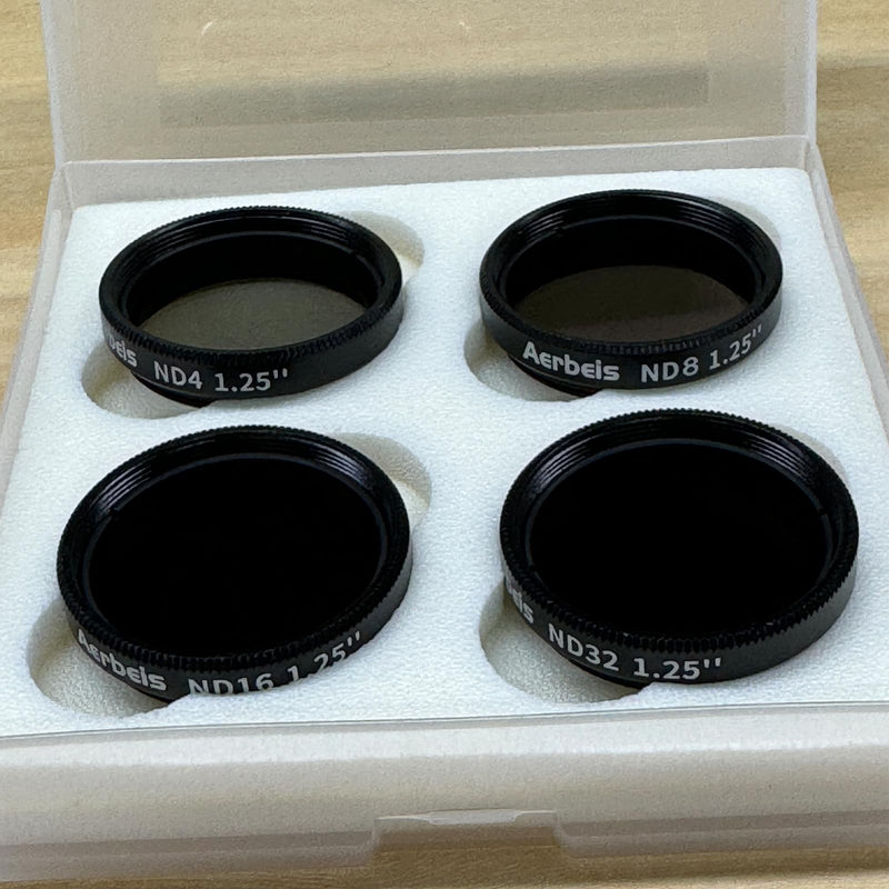 Telescope Filter, Neutral Density Filter Kits ND4 ND8 ND16 ND32, Reduces Moon Glare and Enhances Lunar Crater Details,Prevent Image Overexposure, 1.25" Eyepieces Accessory