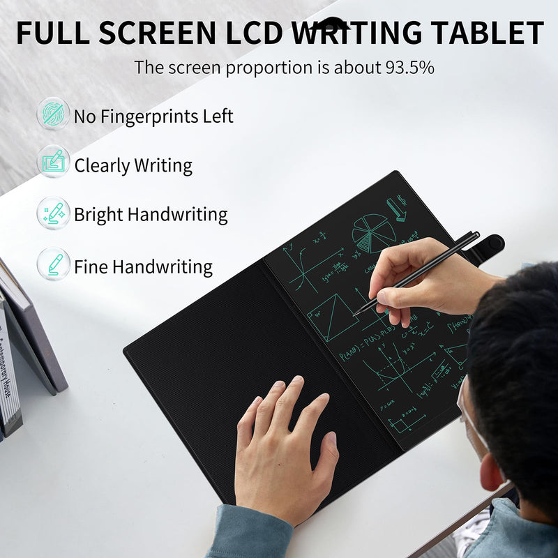 Full Screen LCD Writing Tablet: 11.5 Inch Writing Pad for Adults Kids Reusable Digital Notepad Portable Use for Office Study Teaching 11.5 inch (Leather Case)