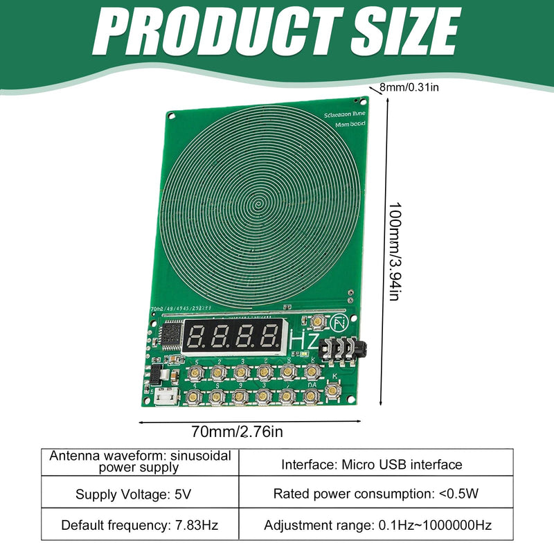 Schumann Frequency Generator: 7.83 Hz Schumann Wave Generator with Display, USB Port Frequency Generator, Natural Resonance, Stress Relief for Room Harmony, 0.1 ~ 100,000 Hz Adjustable