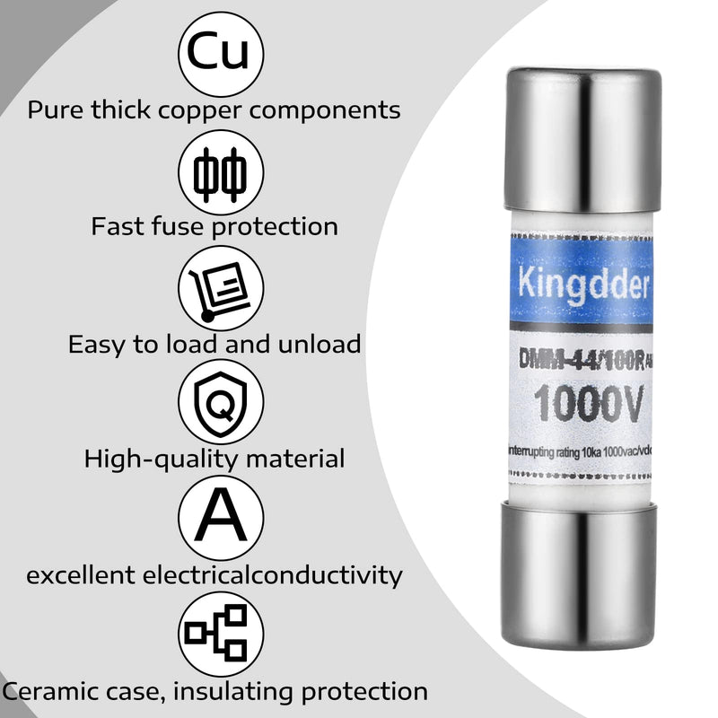 Kingdder Digital Multimeter Fuse DMM-44/100 440MA 1000V DMM Replacement Fast Acting Replacement Agent Fuse 10 x 35 mm, 3/8 Inch x 1-1/2 Inch(20 Pcs) 20