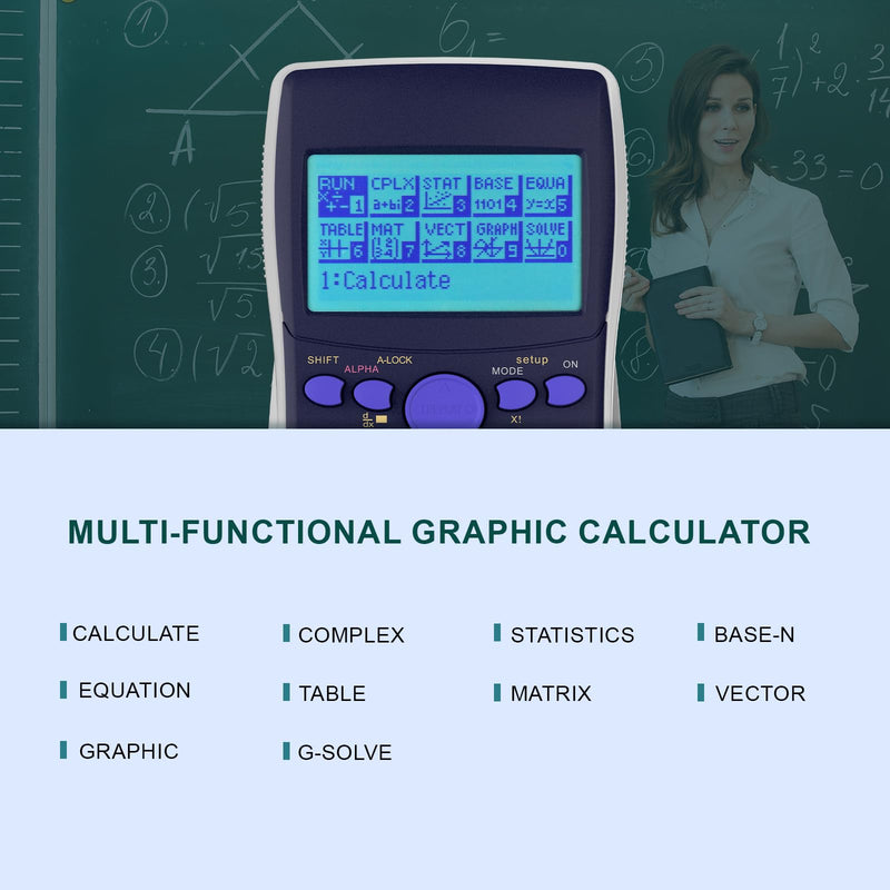 Graphing Calculator,IPepul Scientific Calculators 10 Modes /4 Graphing Functions,Desktop Math Calculator for College Students,School Supplies for Middle High School Teachers Office non program