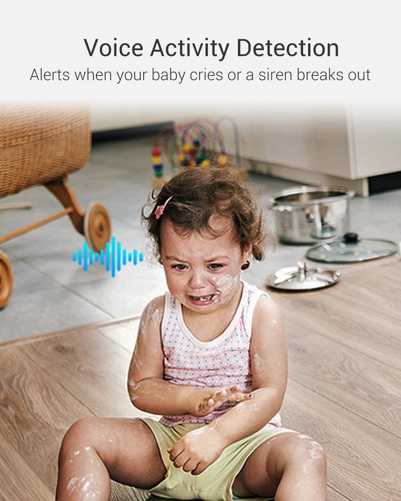 EZVIZ 4MP Indoor Camera, Pan/Tilt Baby Pet Monitor with AI Human and Pet Detection, Voice Activity Detection, Waving-Hand Recognition, Starlight Lens Color Vision, 2.4/5 GHz Dual-Band Wi-Fi | C6