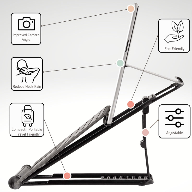 Surface PRO Stand: Lift Your Surface with Keyboard Attached - Reduce Neck Pain, Improve Camera Angle, Portable, Adjustable, Easy to Use