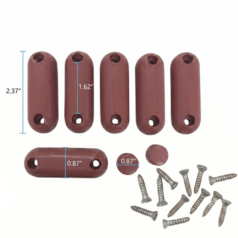 Renovators Supply Manufacturing Brown Silicone Toilet Seat Bumpers Set of 8 Replacement Cushions for Toilet Seats Non Slip and Durable Pack of 1