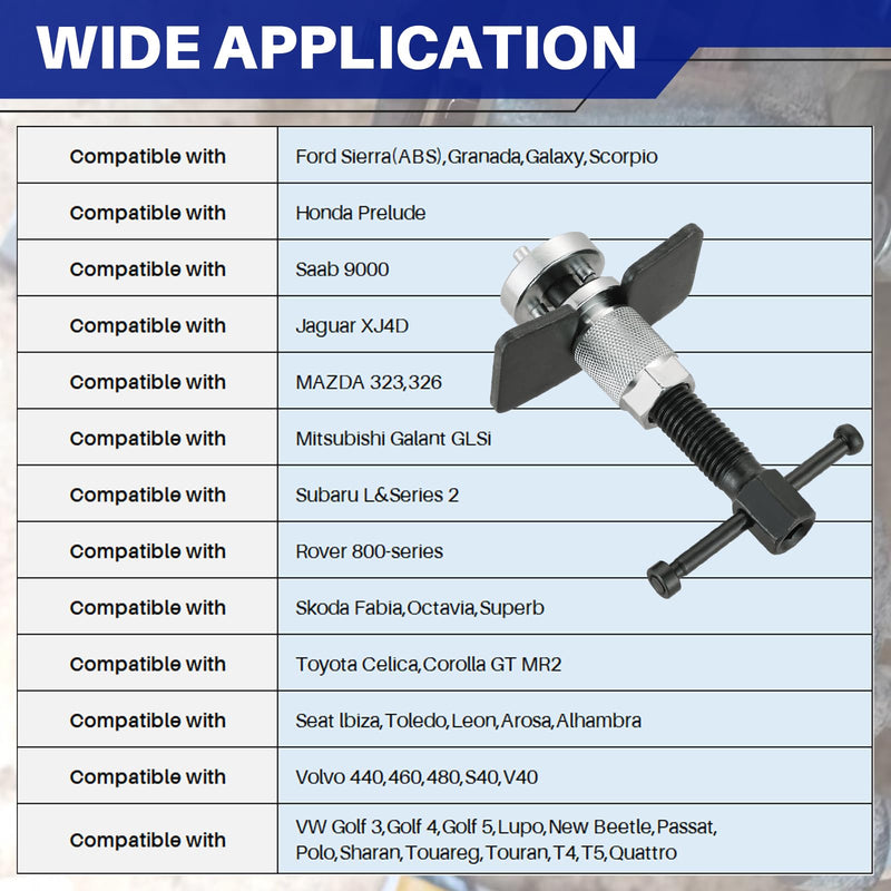 DASBET Disc Brake Caliper Piston Wind Back Tool | Automotive Car Disc Brake Piston Rewind Spreader Tool Professional Car Brake Caliper Rewind Tool for Replacement of Rear Brake Pad