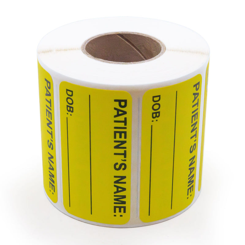 Patient Name and DOB Medical Healthcare Labels