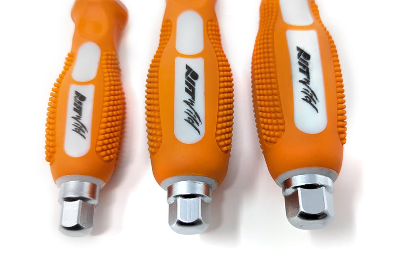 JIS Screwdriver 3-Piece Set #1#2#3 Full Tang Chrome Vanadium Steel