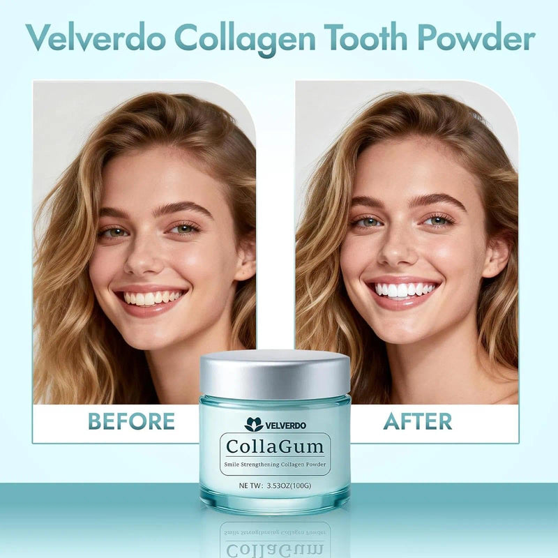 Velverdo Hydroxyapatite Tooth Powder with Collagen, Enamel Strengthening Toothpaste Powder for Teeth and Gums, Natural Oral Care(1pc) 1pc