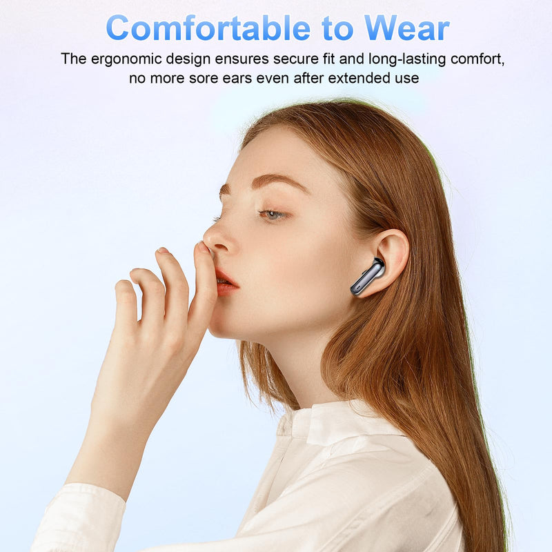 Wireless Earbuds, Bluetooth 5.3 Headphones in Ear with 4 ENC Noise Cancelling Mic, HiFi Stereo Deep Bass Wireless Earphones 40H Playtime, in-Ear Earbud Bluetooth Dual LED Display IP7 Waterproof, USB-C Black