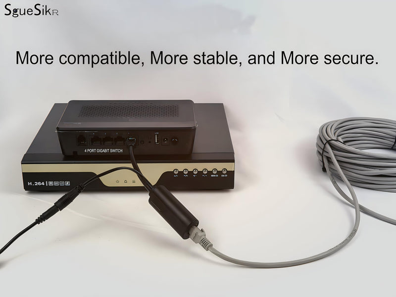 4-Pair Gigabit PoE Injectors Splitter Kits- Passive PoE Adapters (5-48V), up to 825ft Range, Ideal for Non-PoE IP Security Cameras & More PoE Adapter Kit