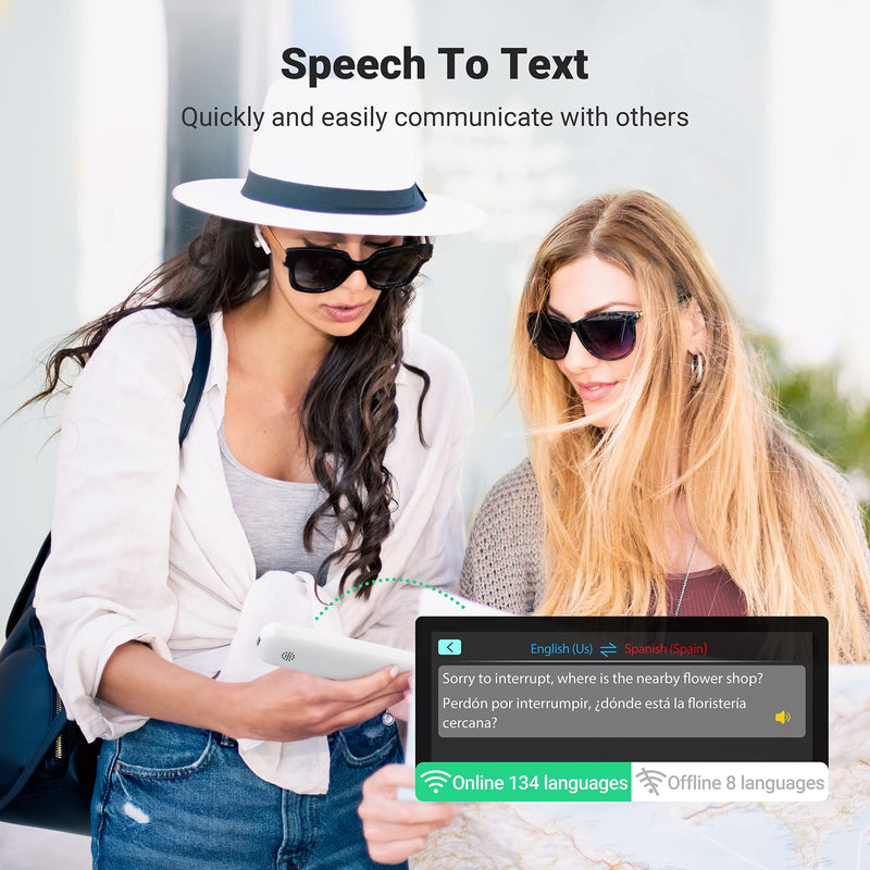 Pen Scanner, Text to Speech Device for Dyslexia, OCR Digital Highlighter Reader Pen, Exam Reading Pen, Bluetooth Langage Translator, No Monthly Fee White