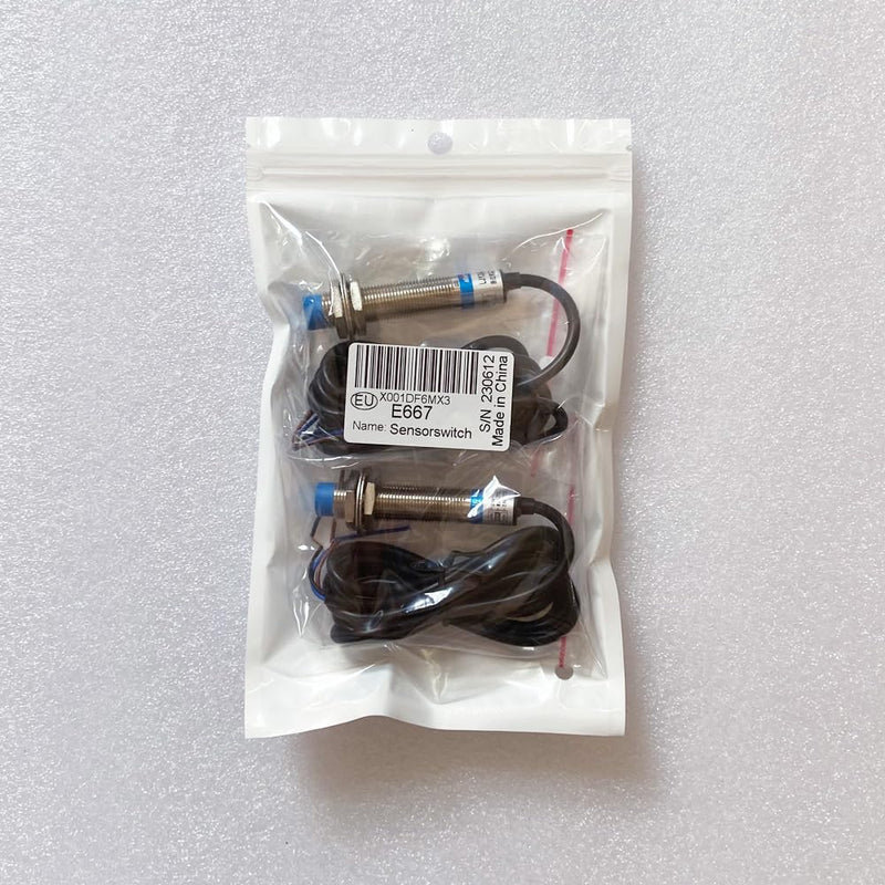 Formed 4mm Inductive Proximity Sensor Detecting Distance Proximity Sensor Cylinder Proximity Switch NPN NC(Normally Closed) DC 6-36V 300mA 3-Wire LJ12A3-4-Z/AX (Diameter 12mm) E667