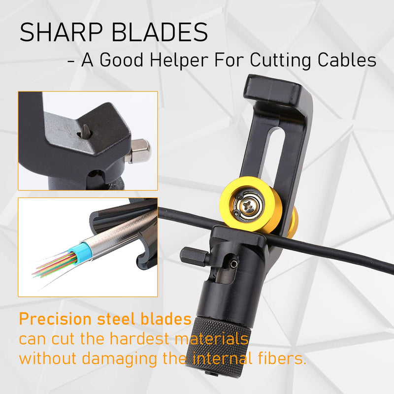 Armored Cable Stripper 8-28mm Wire Coax Mid Span Radial Cutter Slitting Ring Fiber Optic Cable Stripper Tools Large (8-28 mm)