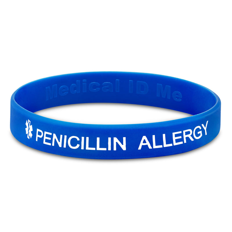 4 x Penicillin Medical Alert Wristbands - 4 Colours Medium 18cm