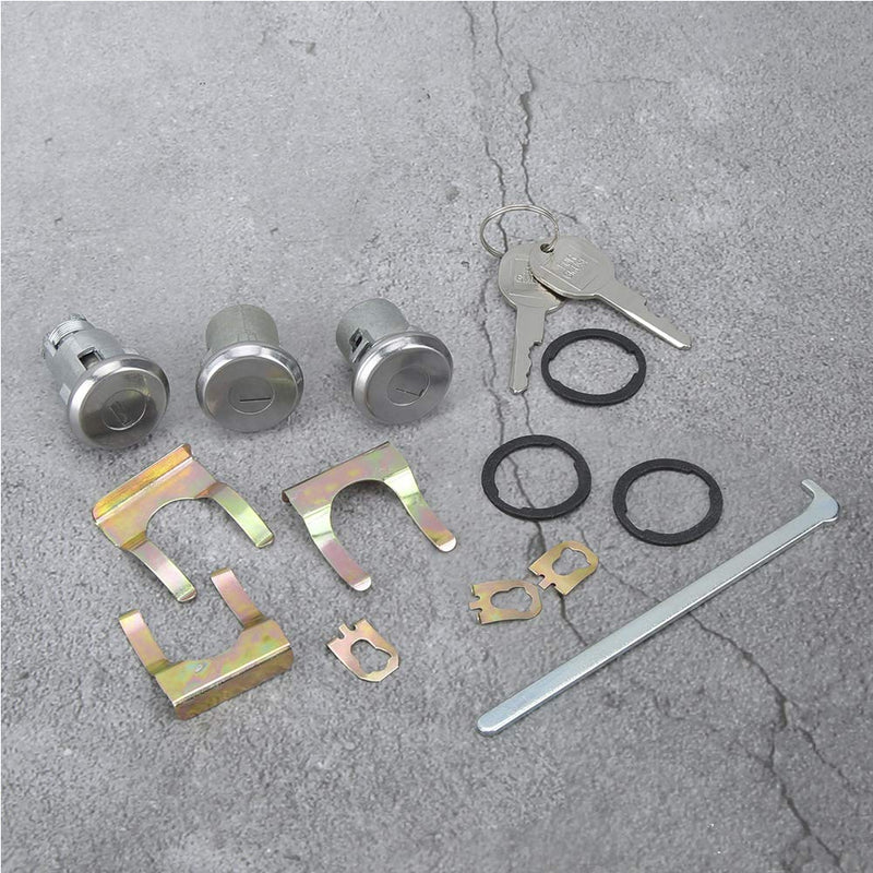 KIMISS Door Lock Kit, Door Lock Repair Kit Door Lock Cylinder and Key 654394765282