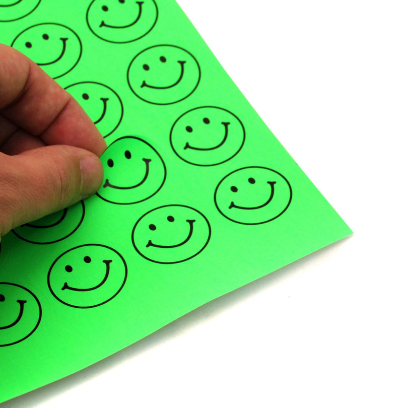 ChromaLabel 1.25 inch Round Labels for Laser & Inkjet Printers, 1050 Stickers per Pack, Fluorescent Green 1.25" Diameter