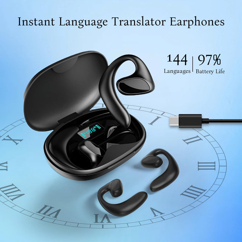 M8 Translator Earbuds, 144 Language Translator Device, Two Way Real Time Translation 97% High Accuracy, Support Music Calling, Fit for IOS for Android