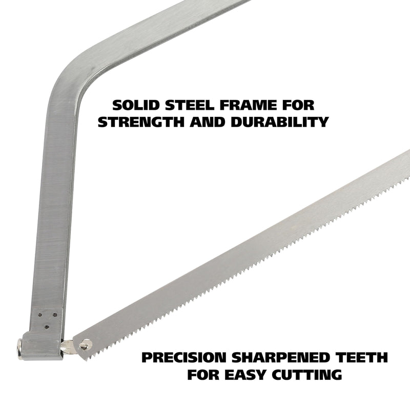 GreatNeck BUS18 Bone Saw 18 Inch, Game and Meat Saw, Solid Steel Frame, High Carbon Blade, Hardwood Handle, Meat Processing Equipment 18-Inch Complete Saw