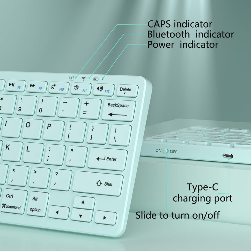 Bluetooth Keyboard for iPad, Bluetooth Keyboard Compatible iPad 10th 9th 8th, iPad Air 5th 4th, iPad Pro 13/12.9/11 inch, iPad Air 13/11 inch, Portable Keyboard Including iOS, Android, Windows - Blue