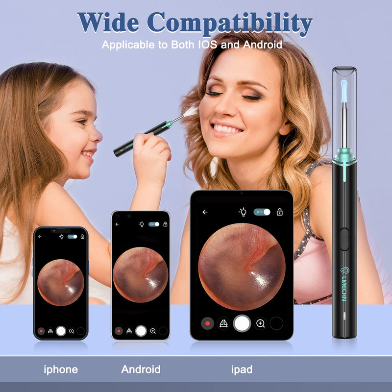 Ear Wax Remover, 1920P Ear Cleaner, 8 Attachments Otoscope | 1920P HD Sensor, 3 Axis Gyroscope, 6 LED Lights, IP67 Waterproof Lens, Compatible with Android smartphones, iPhones and iPads.
