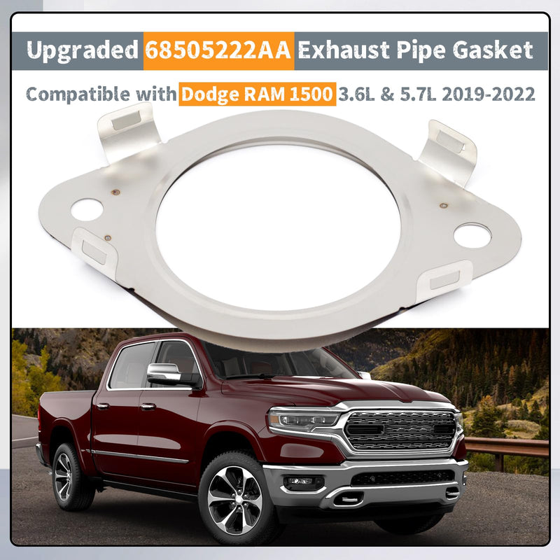 Upgraded 68505222AA Exhaust Pipe Gasket Compatible with Dodge RAM 1500 3.6L & 5.7L 2019 2020 2021 2022