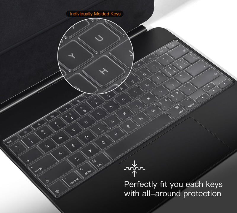 CaseBuy Premium Ultra Thin Keyboard Cover for Apple 13 inch iPad Pro M4(2024) with Magic Keyboard, 13" iPad Pro Protector Skin Accessories, US Keyboard Layout iPad Pro 13" M4(2024)
