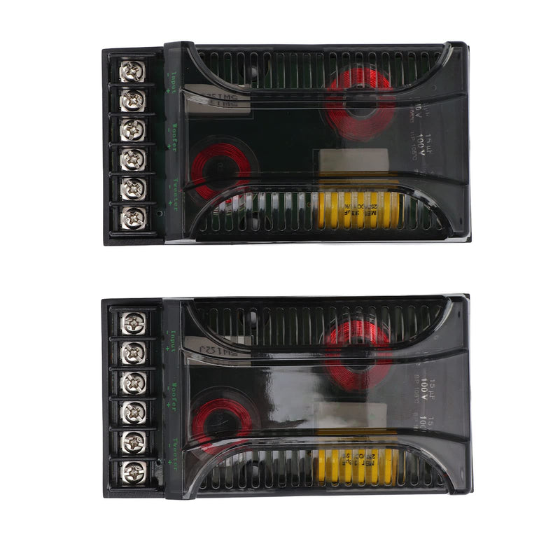 2 Way Car Audio Crossover, 2 Pack Speaker Tweeter Passive Crossover Divider with Overcurrent Protection, 300 Watts, HEADERBSQY7SGW1CHK