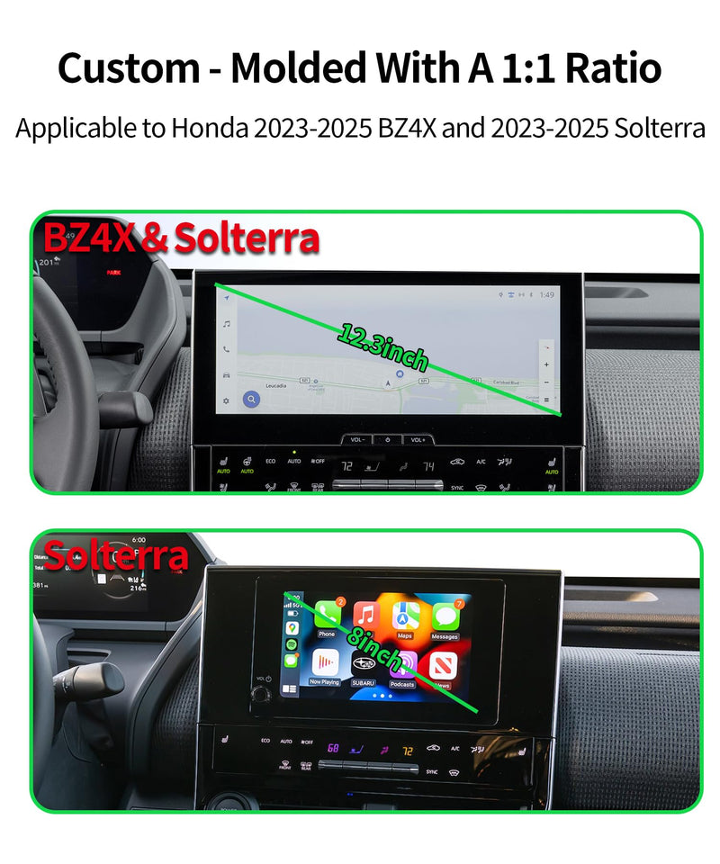 Wireless Charging car Phone Holder for Toyota BZ4X 2023-2025/Subaru Solterra 2023-2025 Accessories 8/12.3 inch Screen Fixed Clip,360° Rotation car Phone Mount Compatible with MagSafe