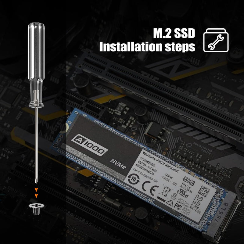 M.2 NVME SSD Screws Kit, 50pcs M.2 NVME Mounting Screws for M.2 NVME SSD Mounting