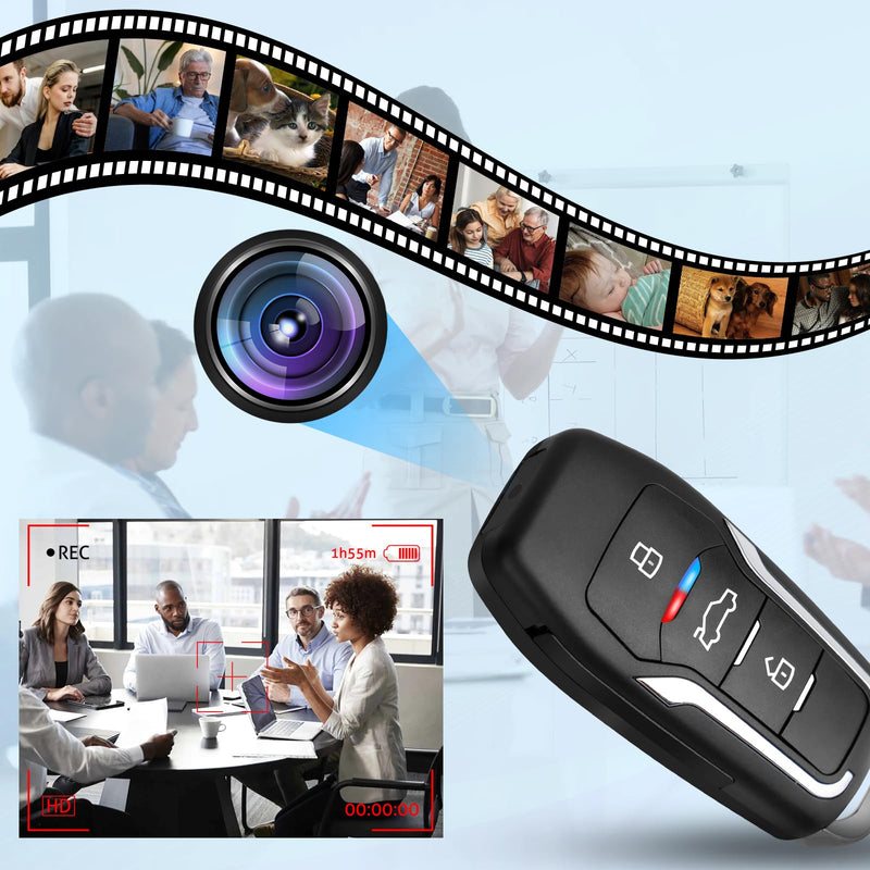 Hidden Camera Car Key,Smart Baby Nanny Cam for Surveillanc Outdoor Indoor