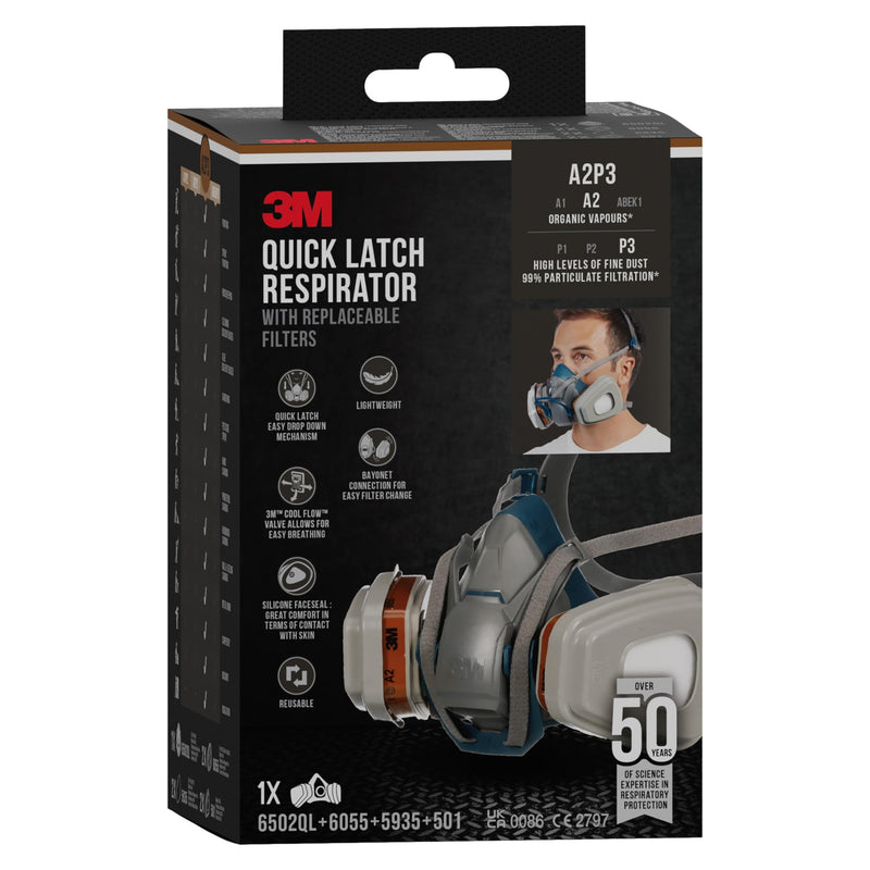 3 M 6502QLPRO Mask for Spray Painting Single