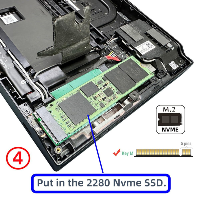 chenyang M.2 2242 to 2280mm NVME M-Key SSD Upgrade Extension Adapter Compatible with Legion Go Game Boy NVME 2242 to 2280