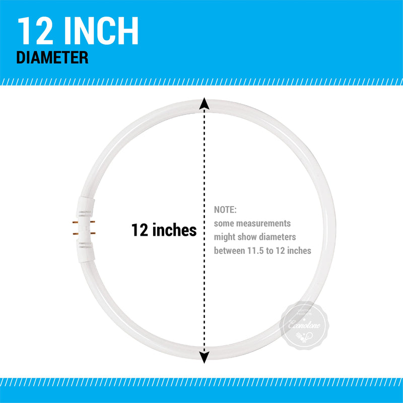 KOR (Pack of 2) FC40T5/-12 T5 Fluorescent Circline - 40 Watt - 2GX13 Base - (FC12T5) (3500K - (Neutral White)) 3500k (Neutral White)
