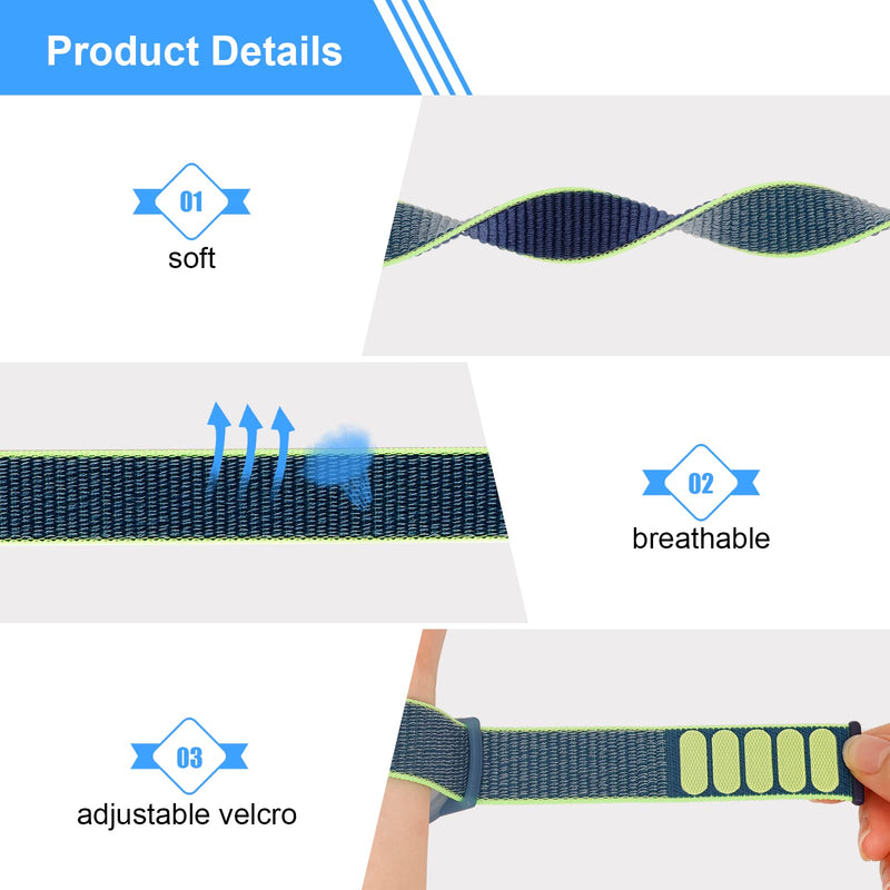Kids Wristband Compatible with Apple AirTag, Protective Case for Air Tag GPS Tracker Holder with Nylon Bracelet, Adjustable Anti Lost Watch Band for Toddler Child Elder (Dark Blue) Dark Blue