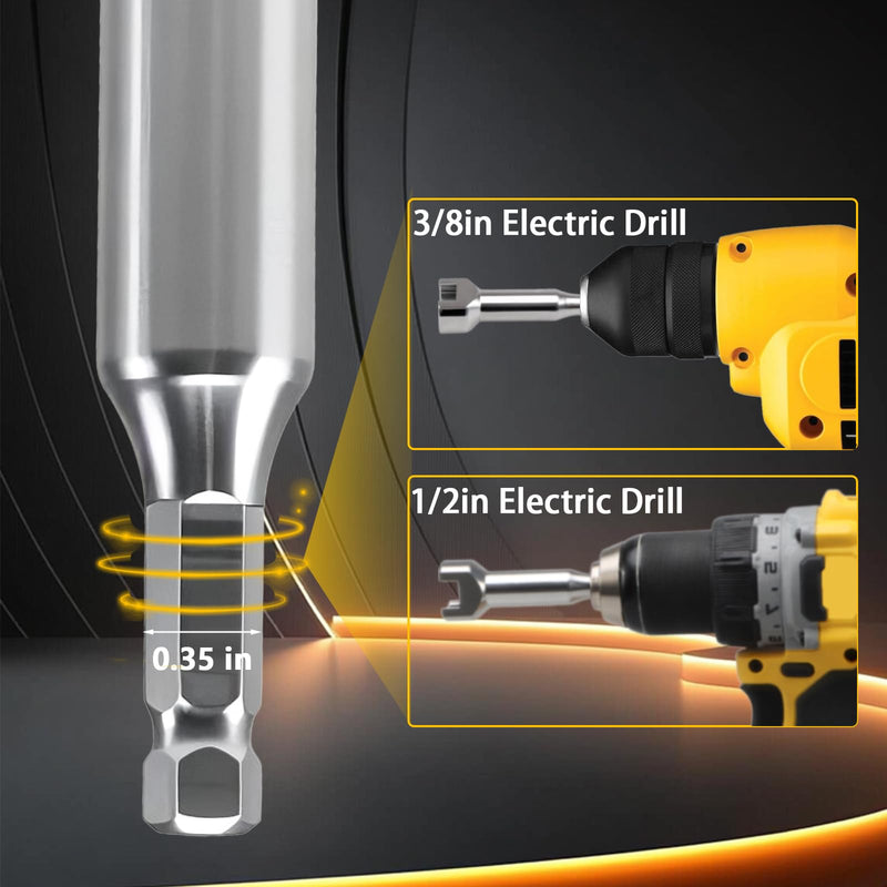 Stainless Steel 3/4" Strut Channel Adapter Nuts & Bolts Drill Bit Socket Wrench Tool for 19mm Bolt Head Compatible with 1-5/8" 2-7/16" 3-1/4"Channels and Struts with drill bit