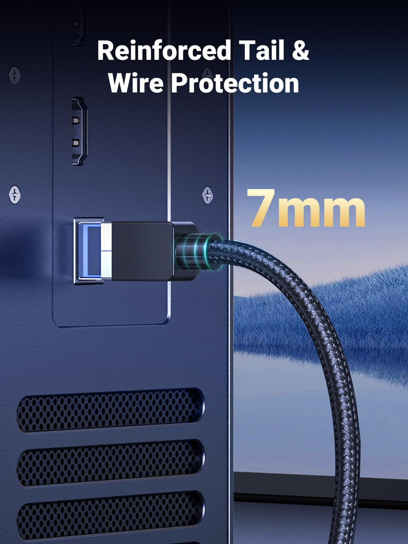 UGREEN Cat 8 Ethernet Cable 10FT, High Speed Braided 40Gbps 2000Mhz Network Cord Cat8 RJ45 Shielded Indoor Heavy Duty LAN Cables Compatible for Gaming PC PS5 Xbox Modem Router 10FT