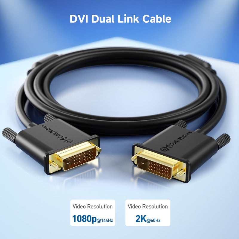Cable Matters DVI Cable with Ferrites - 25ft, DVI Dual Link Cable 25 Feet