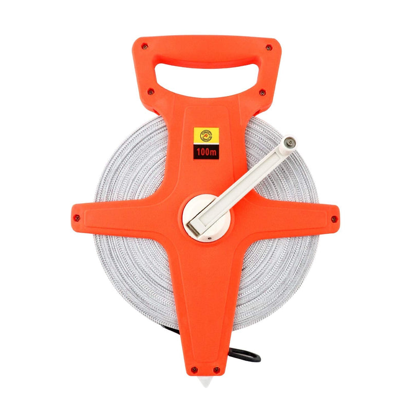 QWORK tape measure fiberglass, roll measuring tape, 100M / 330 FT, double-sided 1 piece